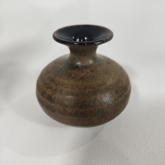 Vintage Mini Pottery‎ Vase 3" Glazed Signed DB - Picture 2 of 5